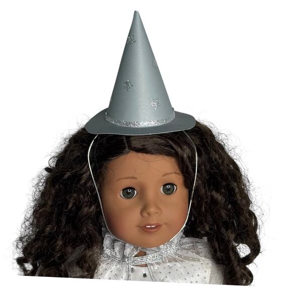 MeriMeri Halloween WICKED WITCH HAT Fits 18" American Girl Doll Kid Adult Gray - Picture 3 of 6